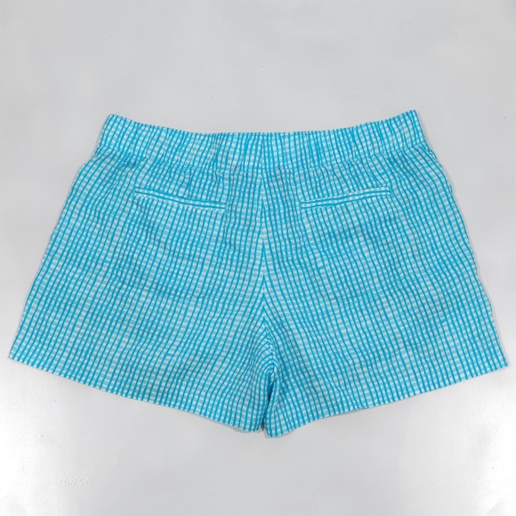 Lilly Pulitzer Lilo Linen Shorts in Seabreeze Blue Along The Same Line Medium - Picture 4 of 12